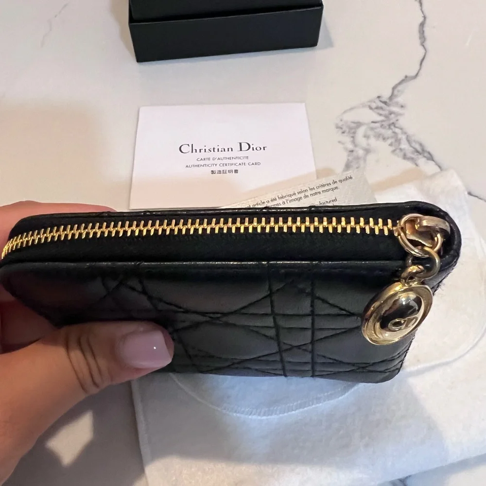 💯 Dior Cannage Leather Wallet